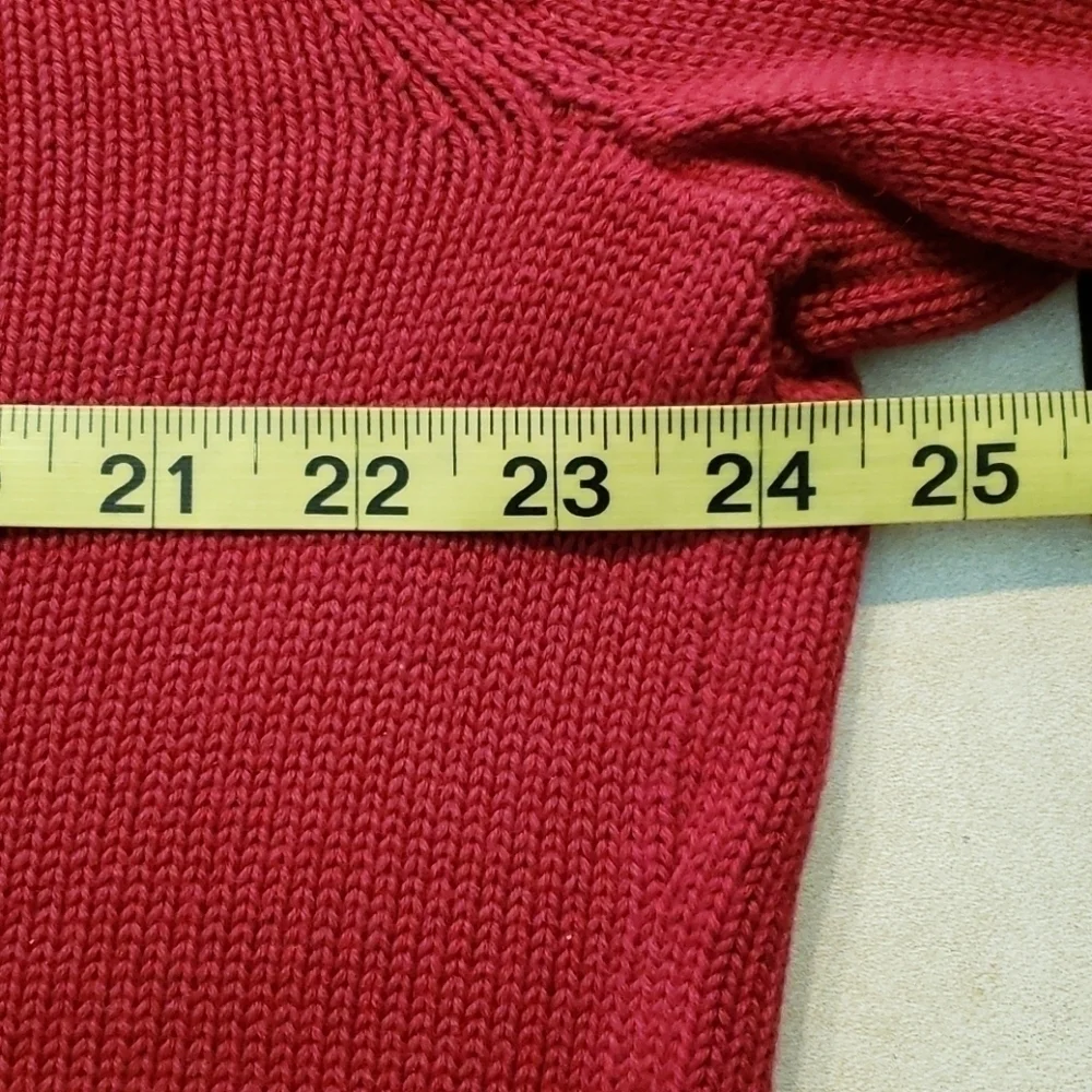 L.L. Bean 1/4 Zip 100% Cotton Sweater L-Reg EUC